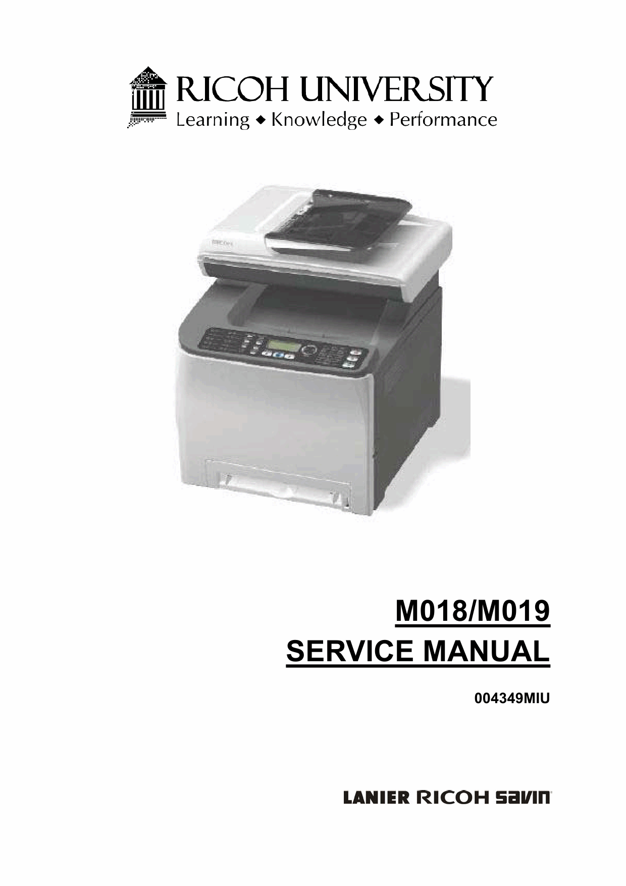 RICOH Aficio SP-C231SF C232SF M018 M019 Service Manual-1